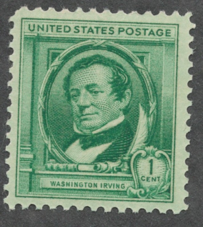 US. 859. 1c. Washington Irving, American Author.  MNH. 1940.