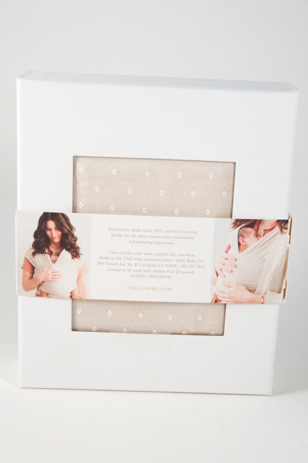 Solly Baby Wrap Baby Carrier Natural Beige Neutral Print 100% Lenzing Modal NEW!