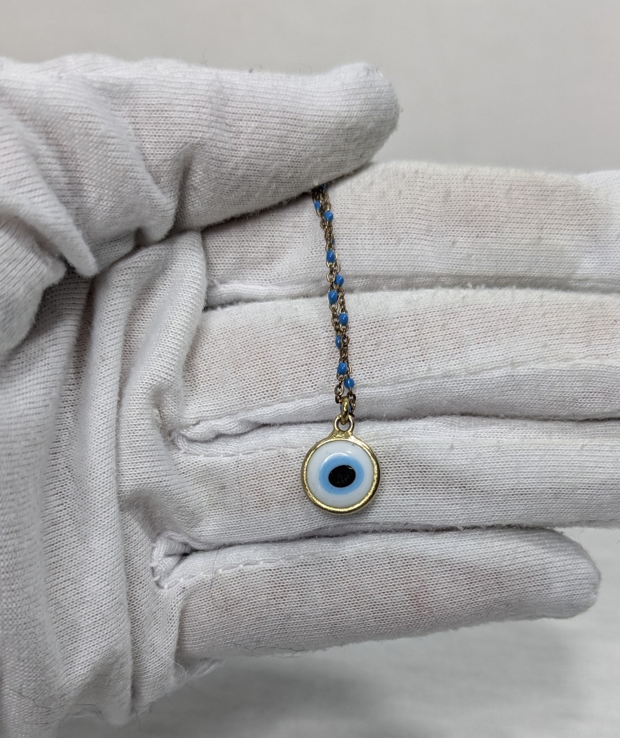 Nakamol Evil Eye Necklace Handcrafted Artisan 16" Adjustable Signed Jewelry 