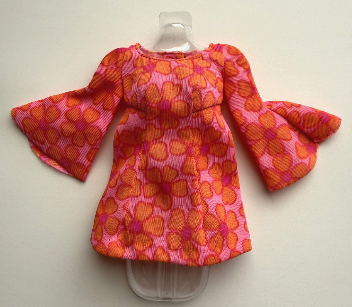 Vintage 1960s Barbie Talking PJ Doll Original MOD Flower Mini Dress, Good!