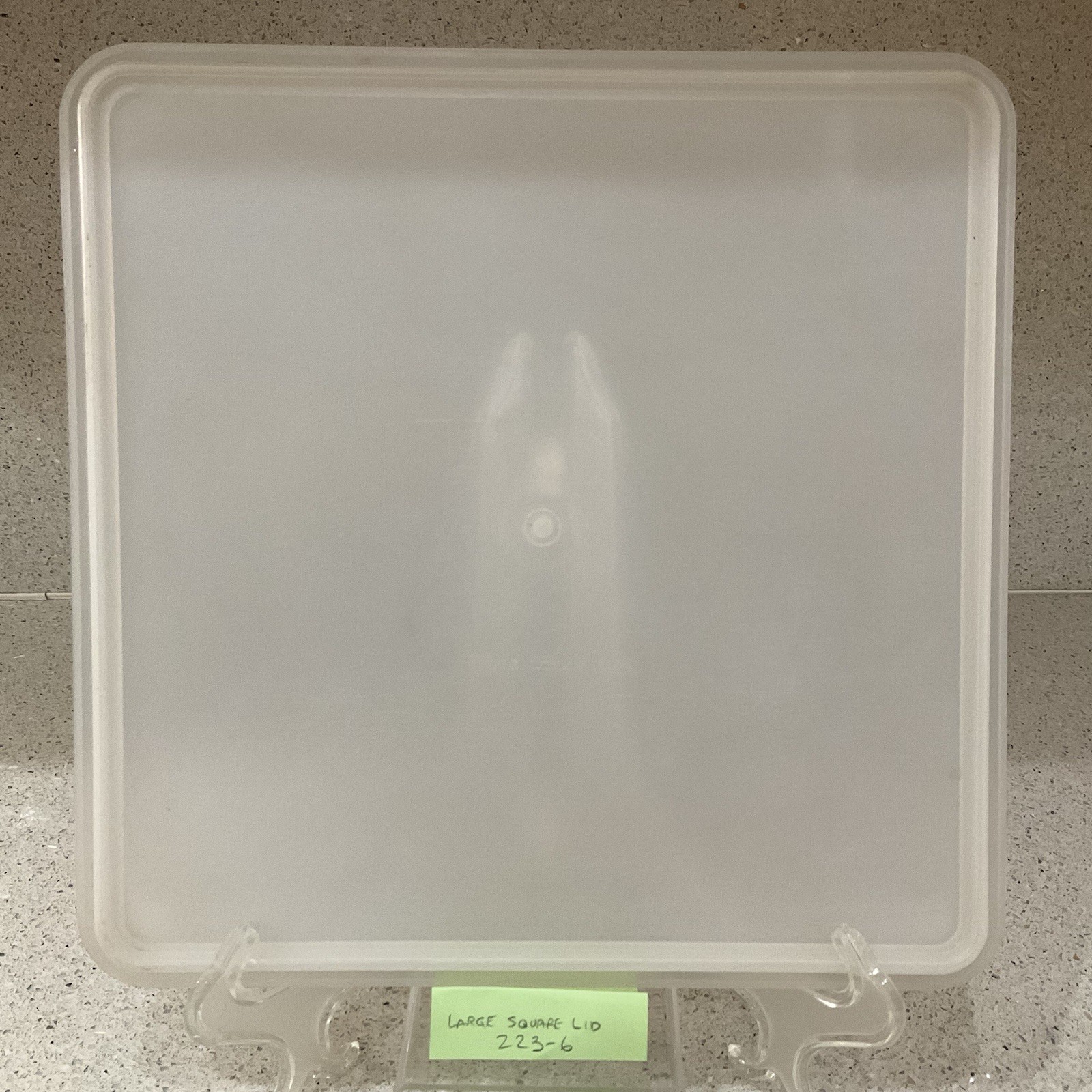 Vintage Tupperware 13" SQUARE Lid #223 - SHEER - LID ONLY