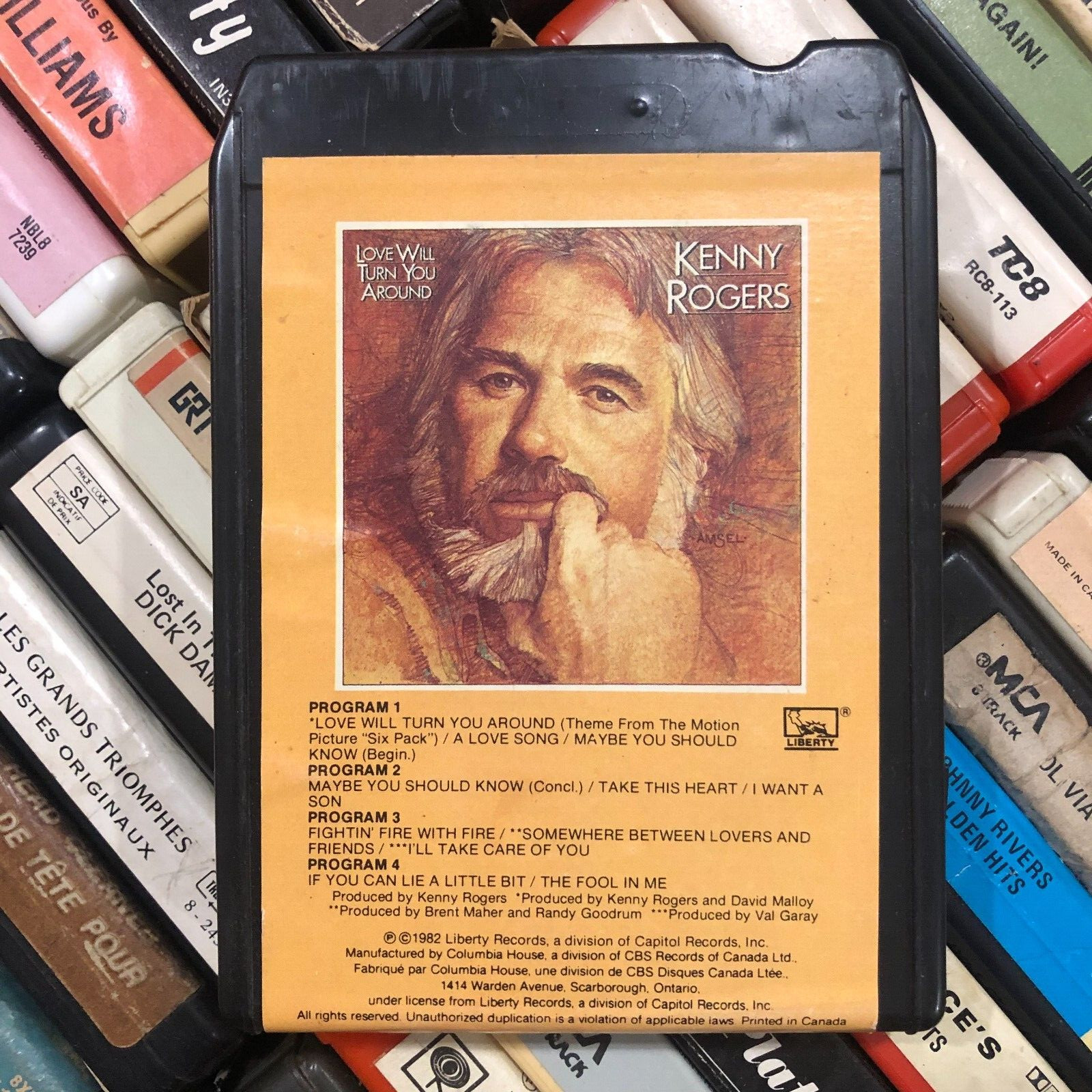 Kenny Rogers : Love will turn you around 1982, 8 track CANADIAN