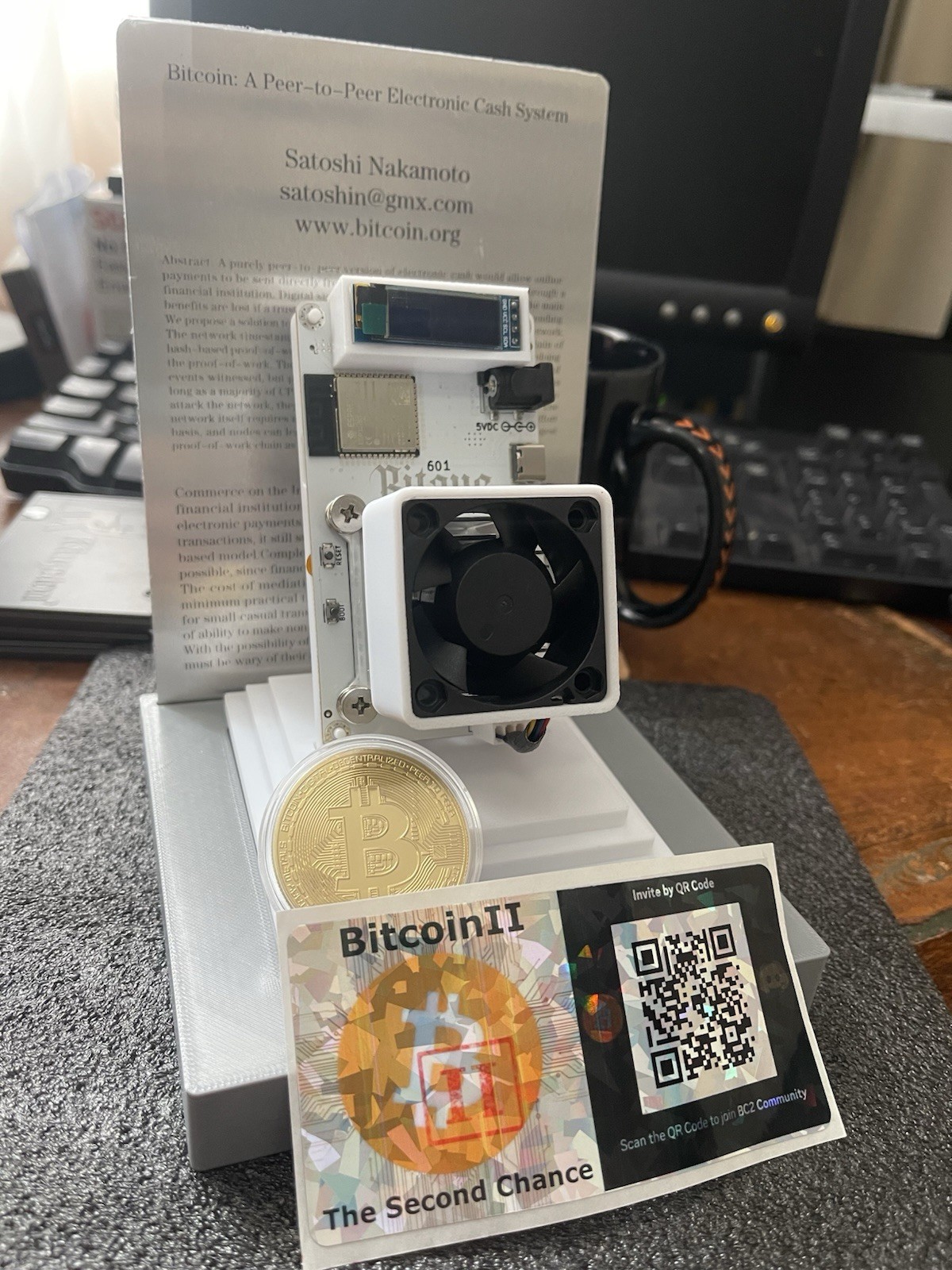 New White Bitaxe Gamma 601 BC2, Bitcoin sha256 ASIC Miner w/PSU  WiFi Efficient