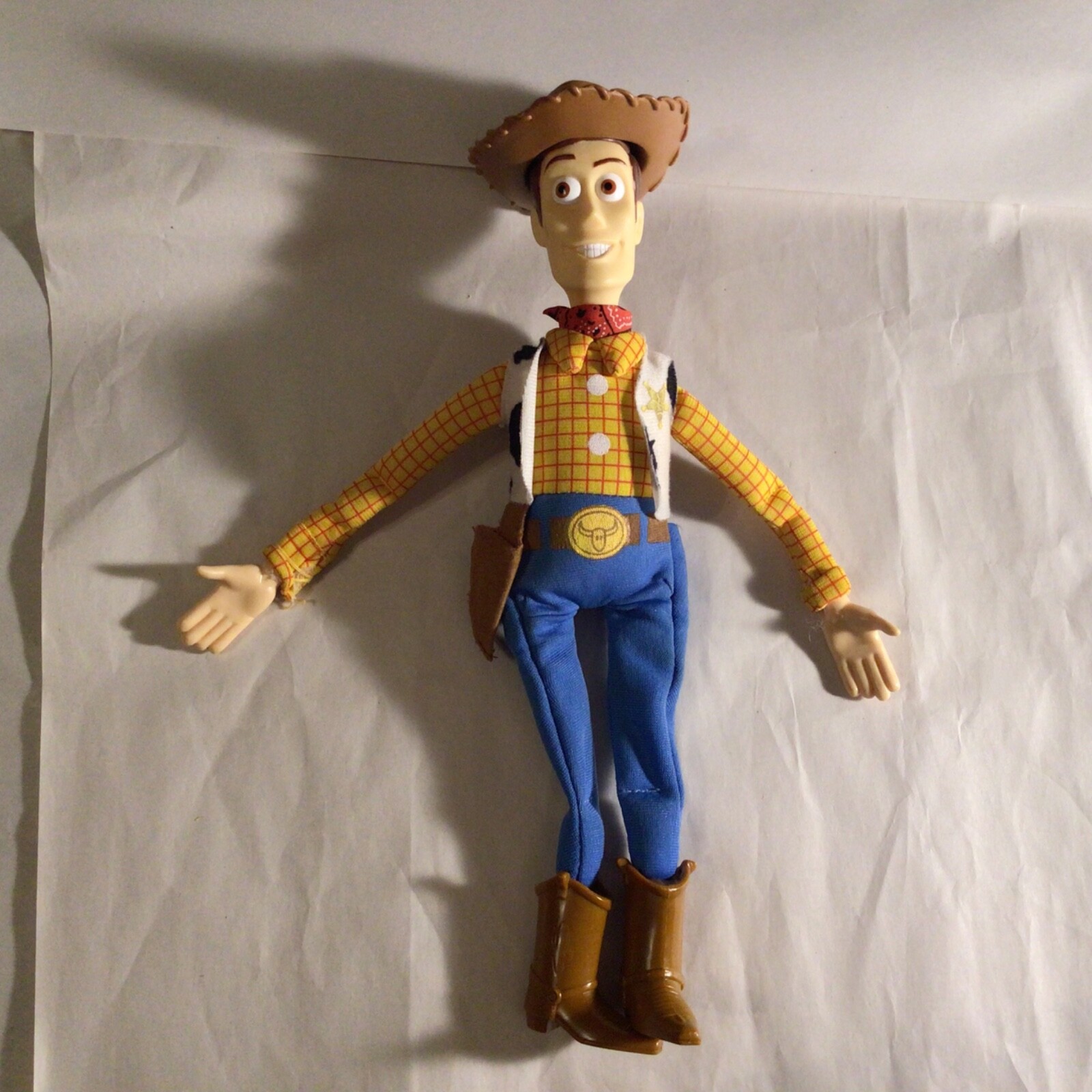 Disney Pixar Toy Story Sheriff Woody plush body finger puppet  hard shell head