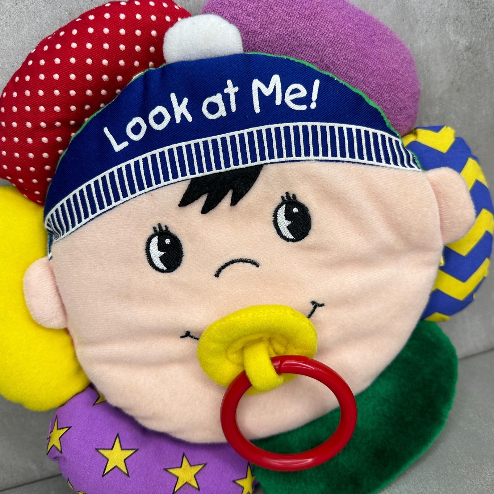 Baby's First Book Club LOOK AT ME Plush Stuffed Book 2002 Mirror Sensory Vintage