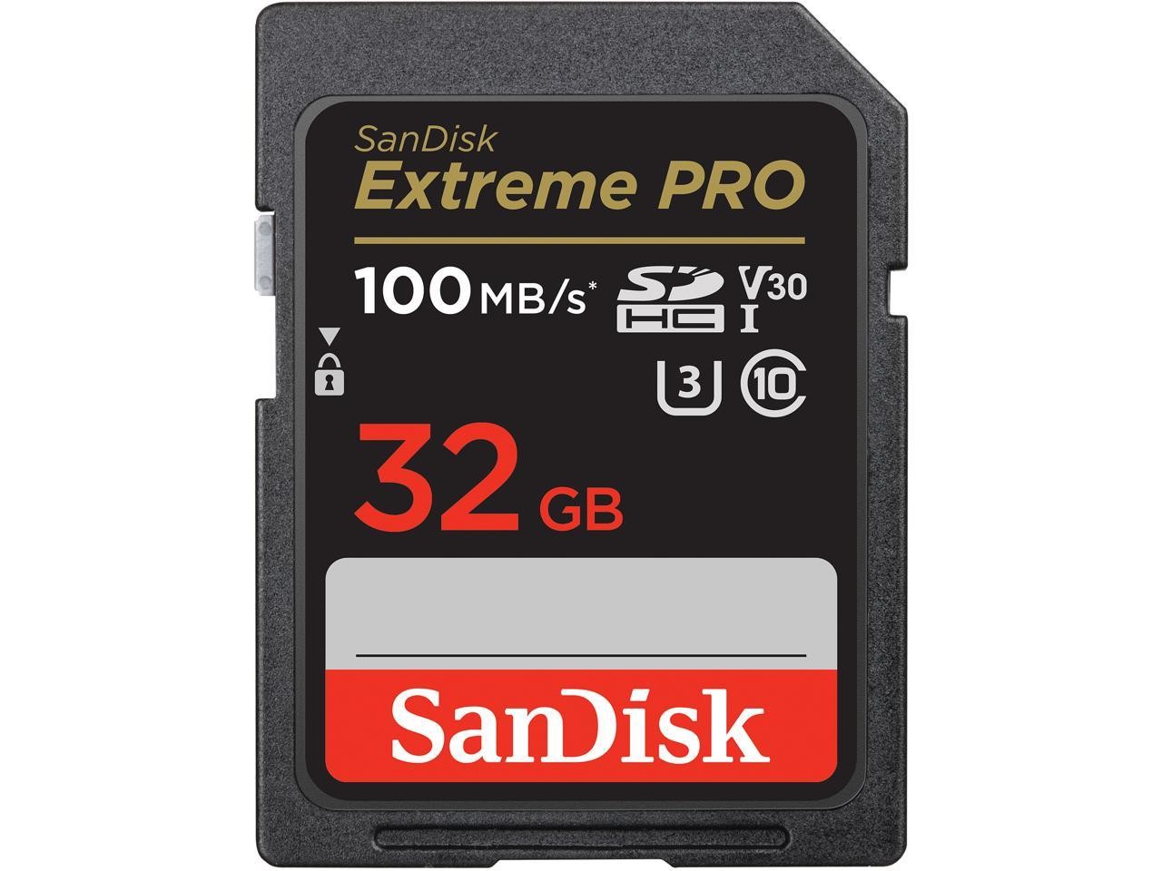 SanDisk Extreme PRO 32 GB Class 10/UHS-I [U3] V30 SDHC (sdsdxxo-032g-gn4in)