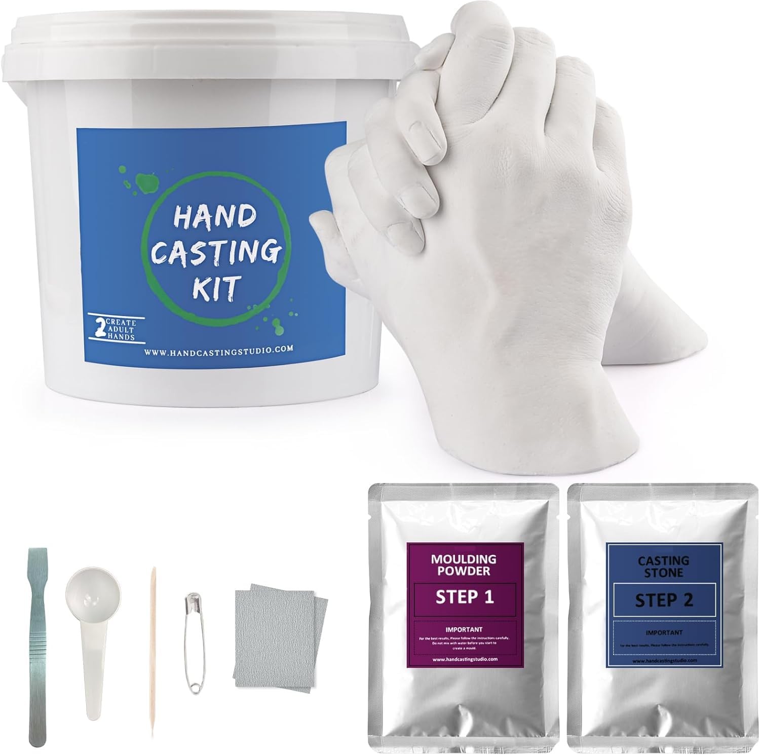Godora Hand Casting Kit DIY Plaster Statue Molding Kit for Couples Adults