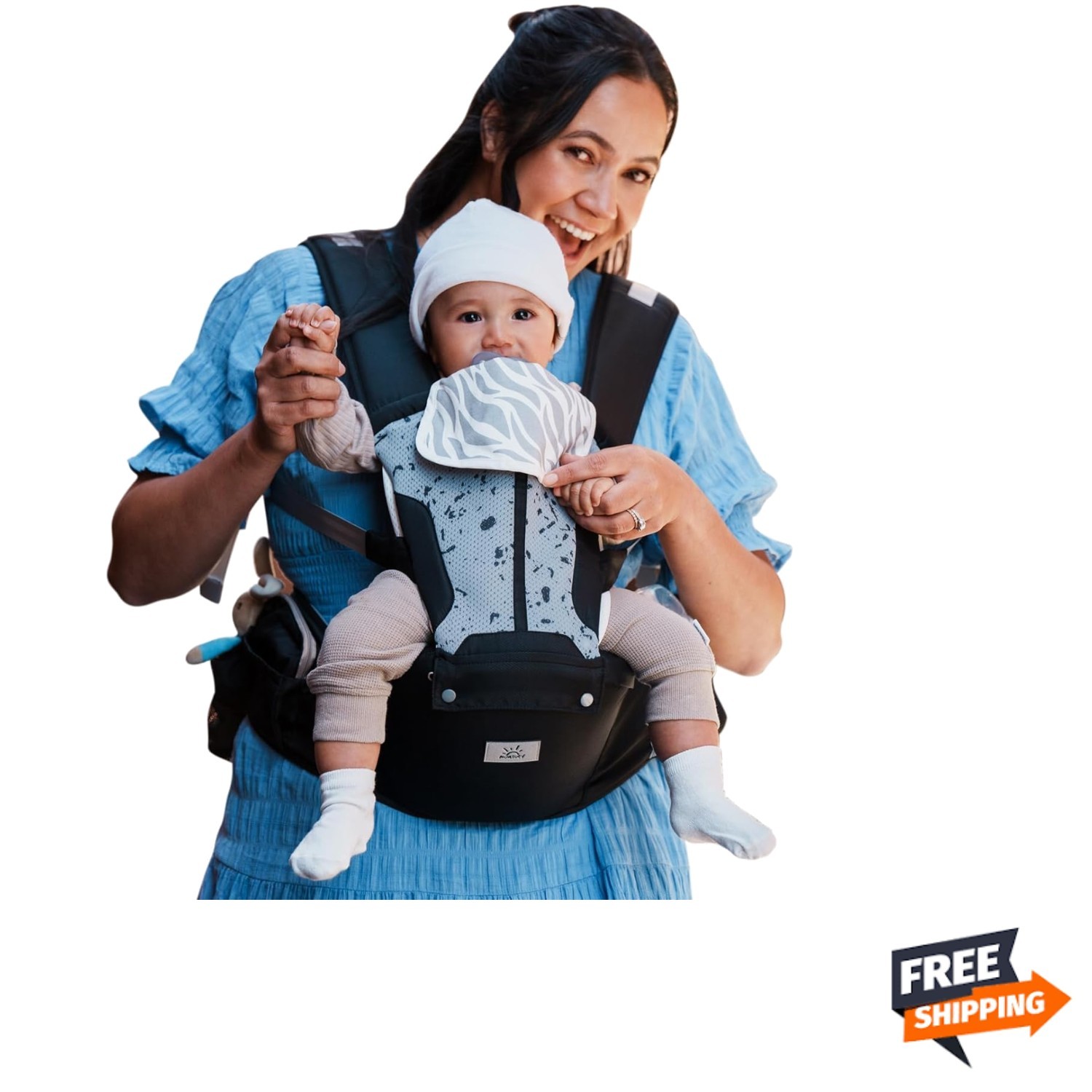 Baby Carrier, 6-Position Adjustability - Perfect for Shopping & Travel
