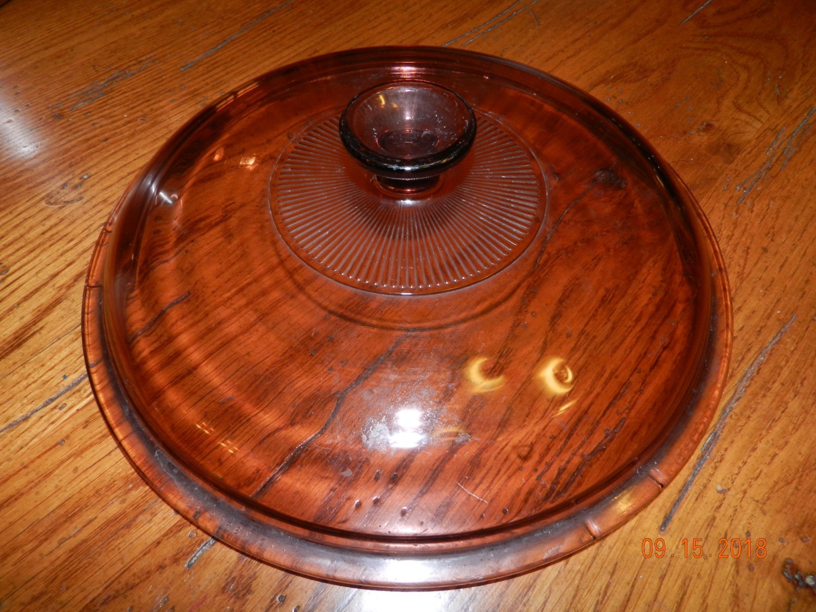 25 PYREX Lid Top Glass Replacement - Visions lid cranberry 10 5/8"