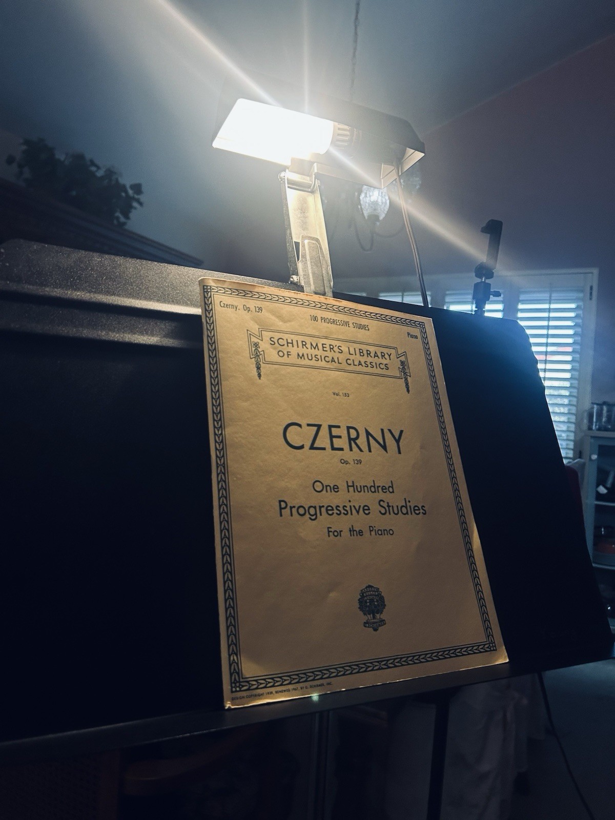 Retro Clip-on Lamp for Music Stand with Cord and Bulb