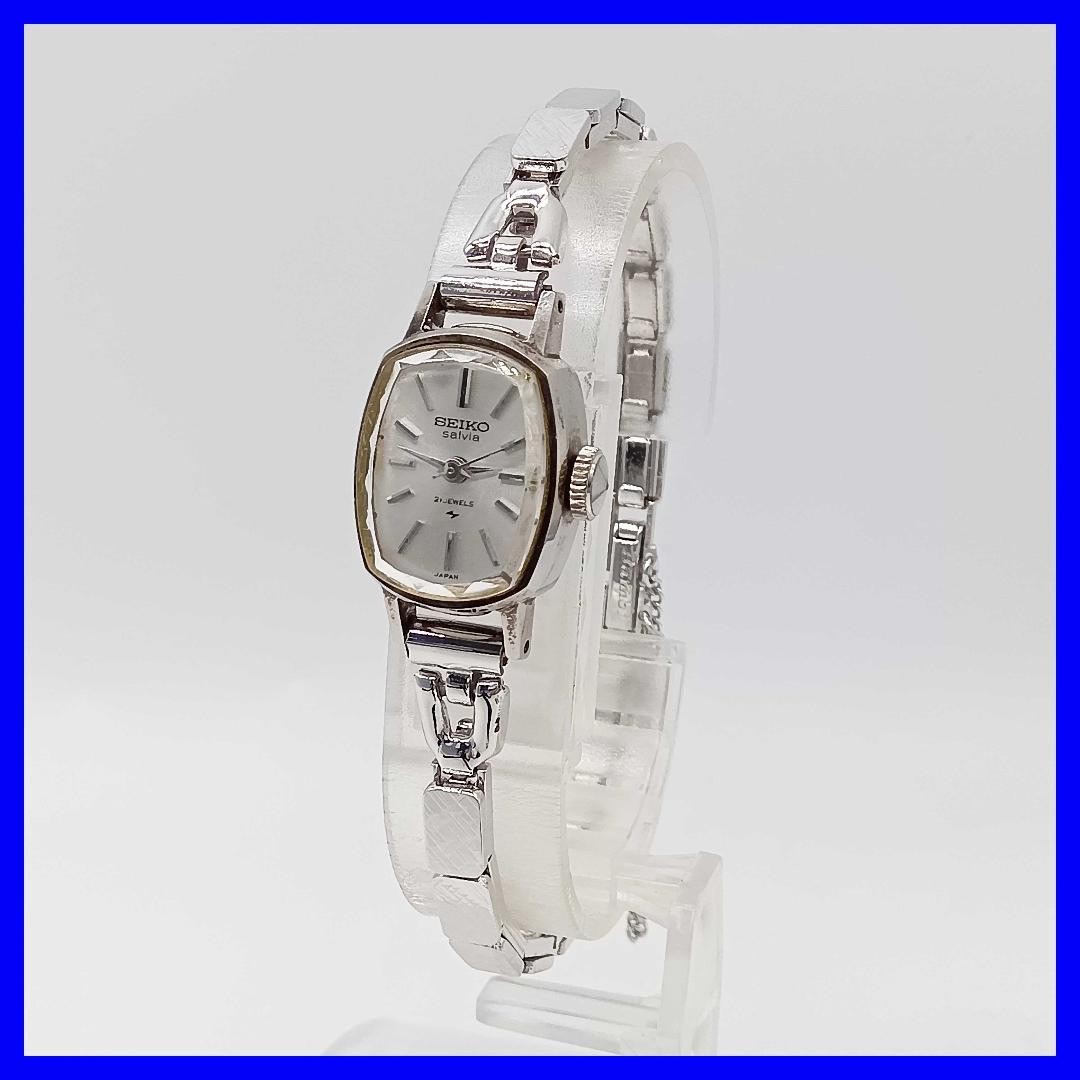 892 [Working] SEIKO Silver 21 Jewels Manual Winding Women's Watch