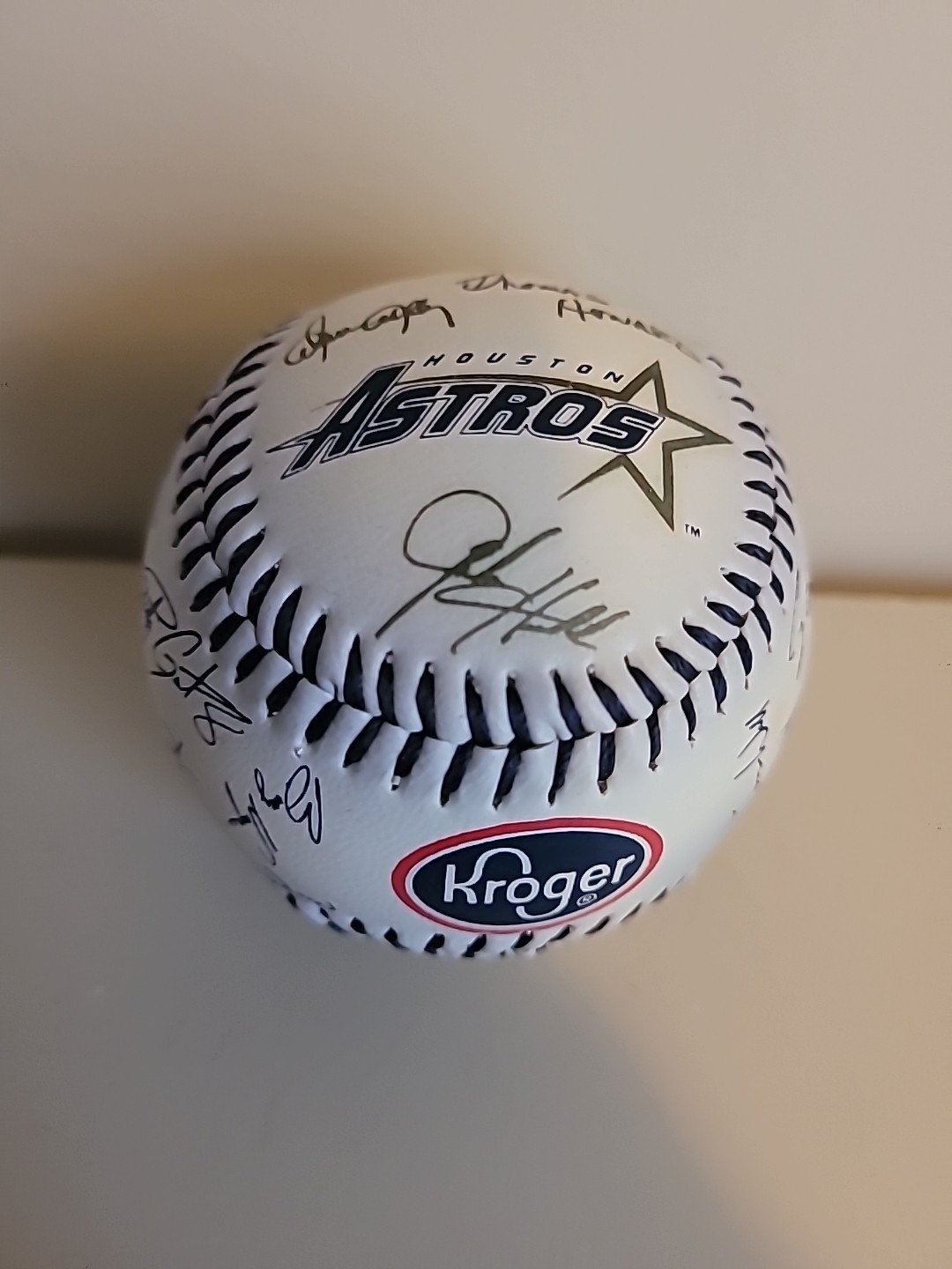 1997 Houston Astros Vtg Facsimile Signed Team Baseball Jeff Bagwell Craig Biggio