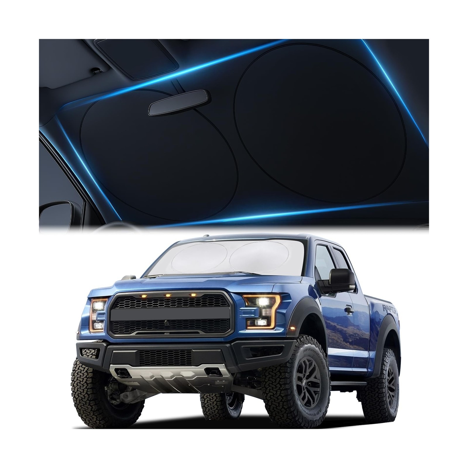 Magnelex Car Windshield Sunshade | Innovative No-Light-Pass Technology for Ma...