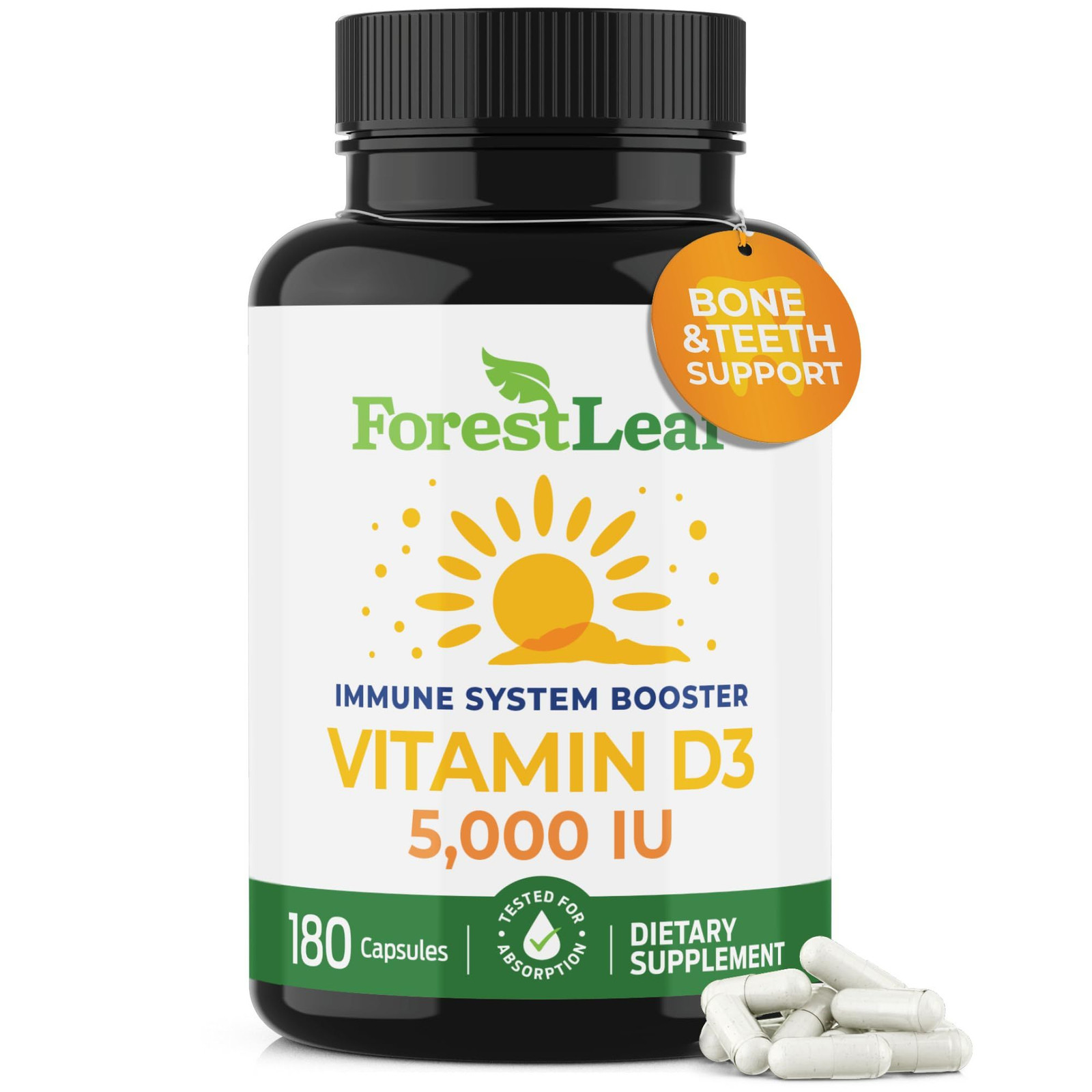 ForestLeaf Vitamin D3 10,000 IU | VIT D - D Supplements for... 