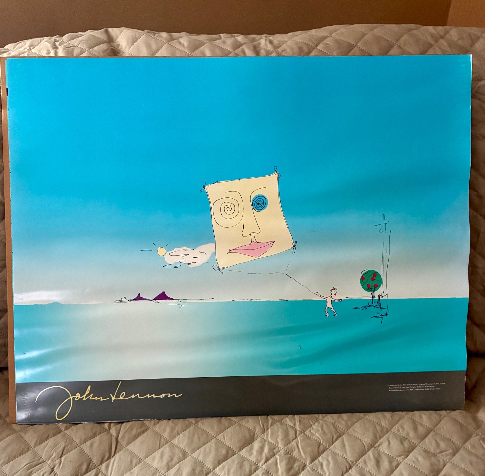 John Lennon "The Kite"  Art Poster Unframed