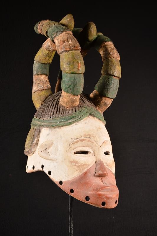 African Old Igbo Mask Helmet / Helmet Mask Nigeria Africa Afrique 1486