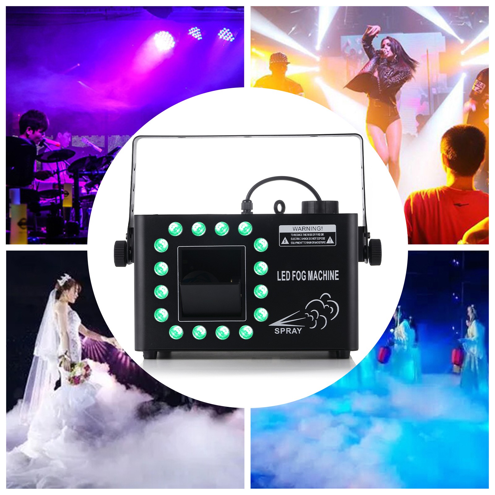 1500W Low Profile Hazer Haze Smoke Machine DMX Theater DJ Party Stage Effect