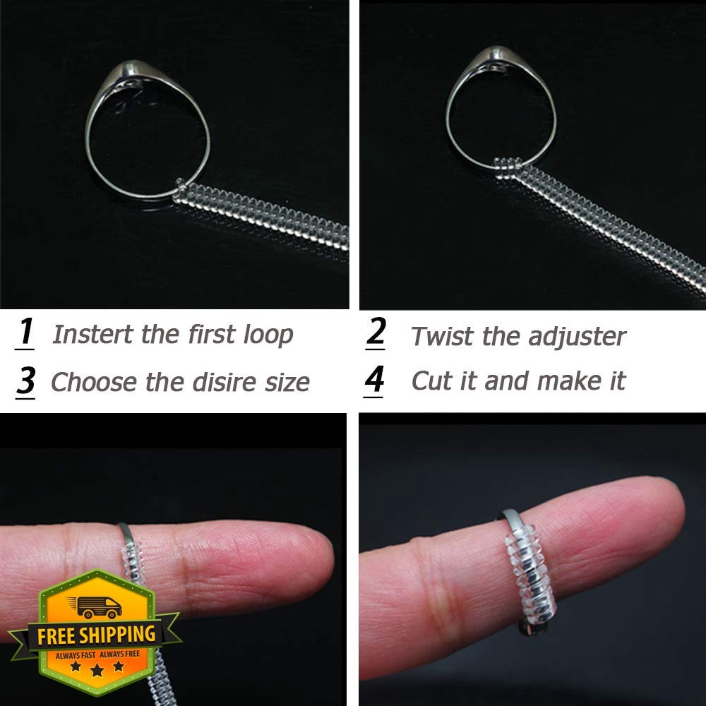 Supertina Ring Size Adjuster Clear Silicone Ring Guard Loose Rings 6pc