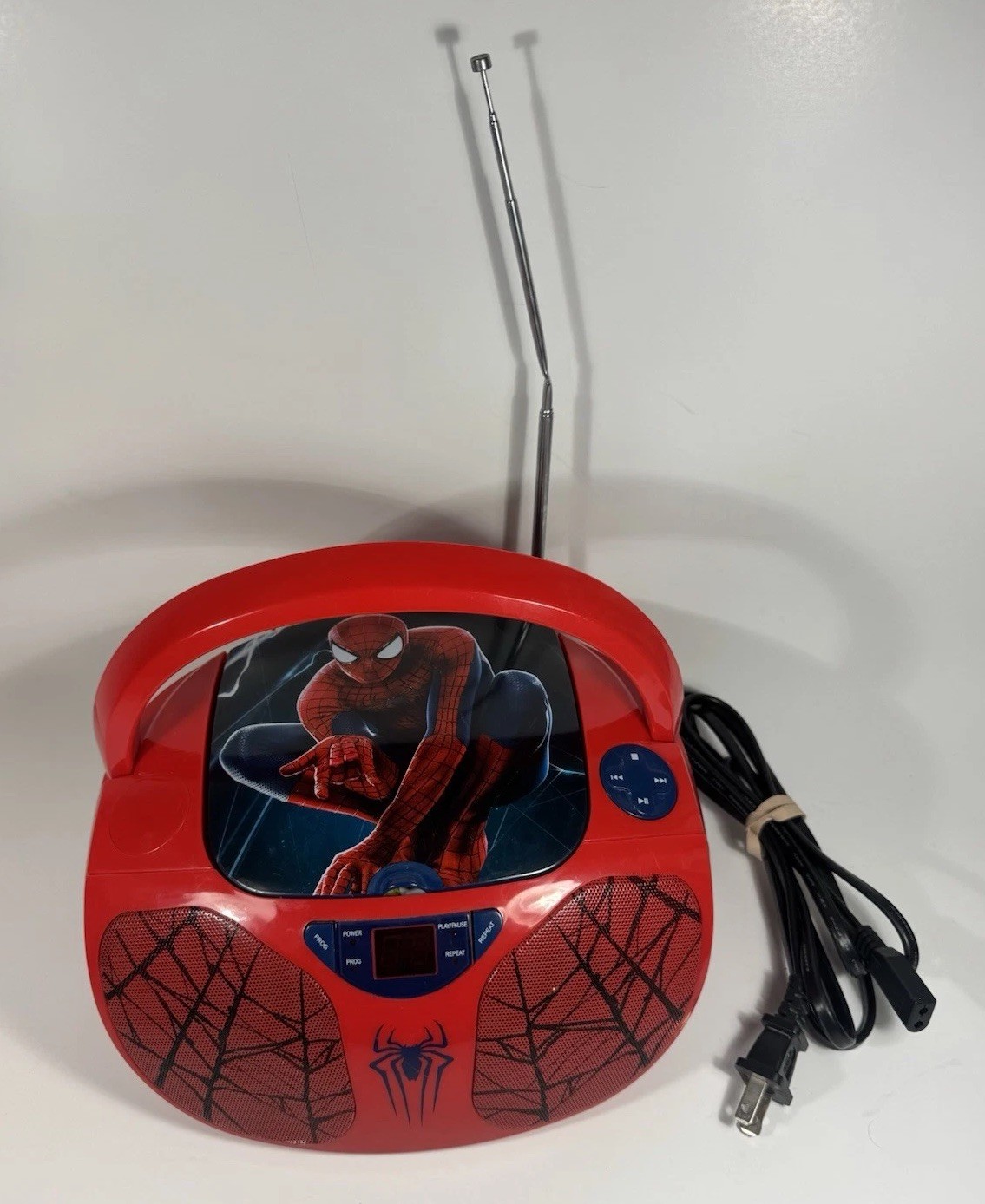Marvel Spider-Man Portable CD Player AM FM Radio Boombox Collectible Tested