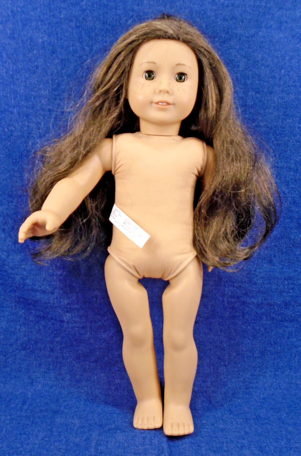 American Girl Doll 2014 Long Brunette Hair Green Hazel Eyes Freckles Clean