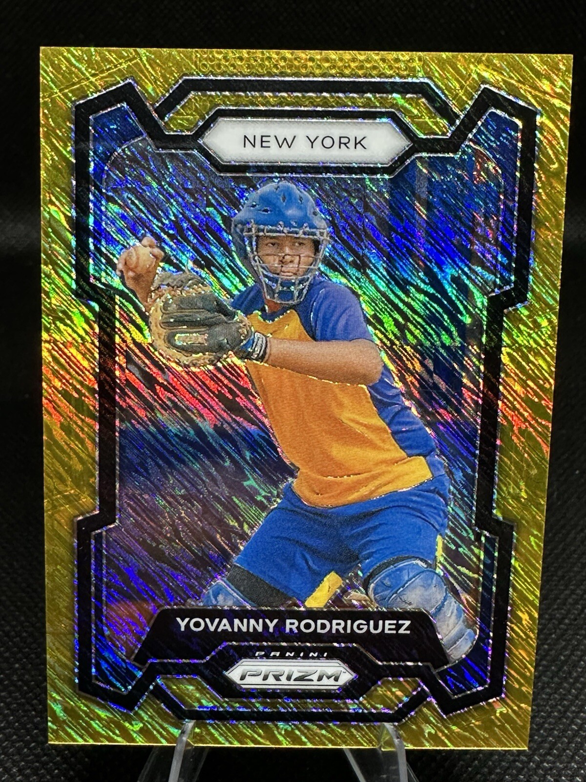 Yovanny Rodriguez - 2024 Panini Prizm Baseball Gold Shimmer Prizm /7 FOTL Mets
