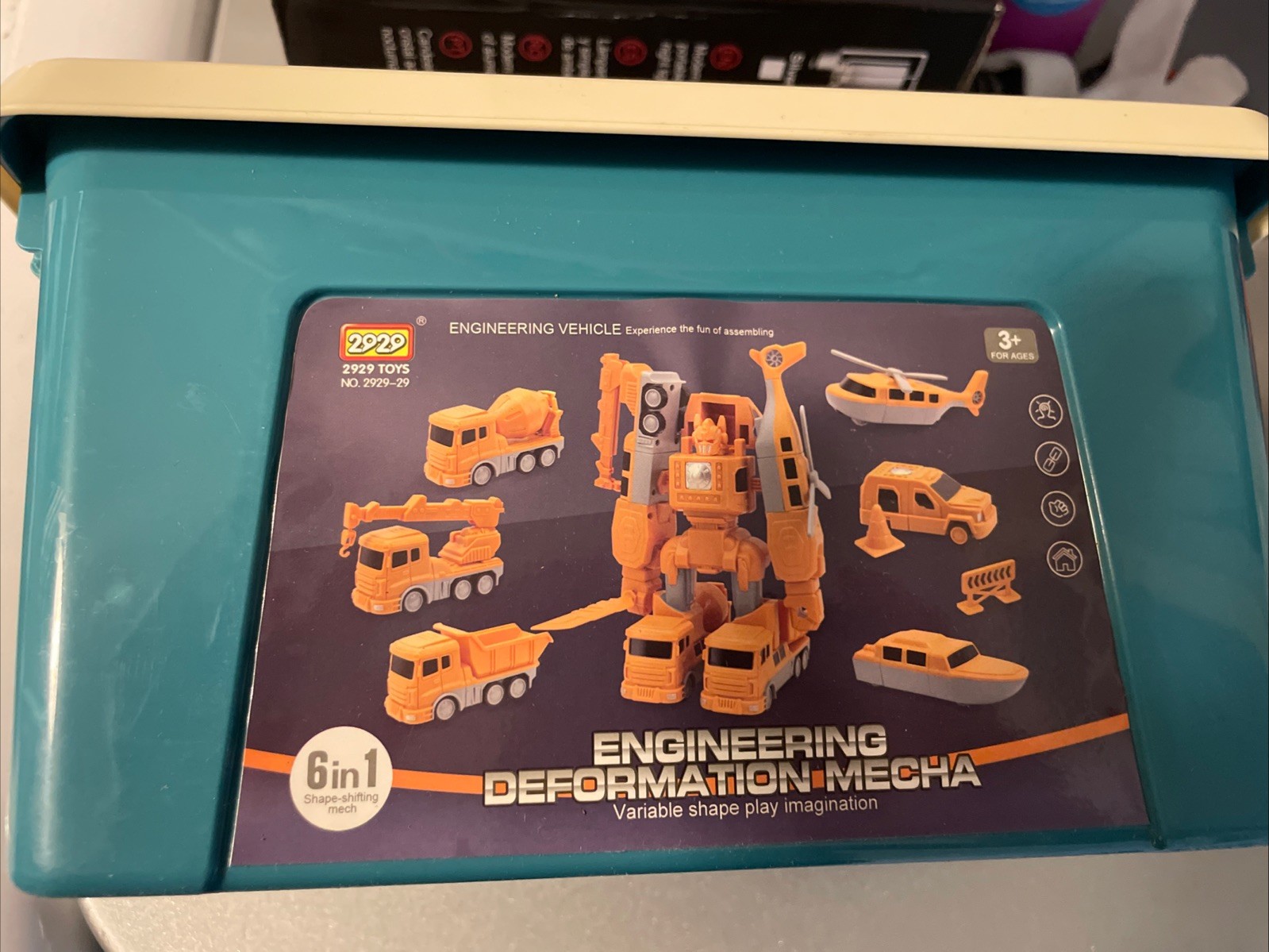 Huge Wave 6 In 1 Engineering Deformation Mecha Magnetic Robot Build