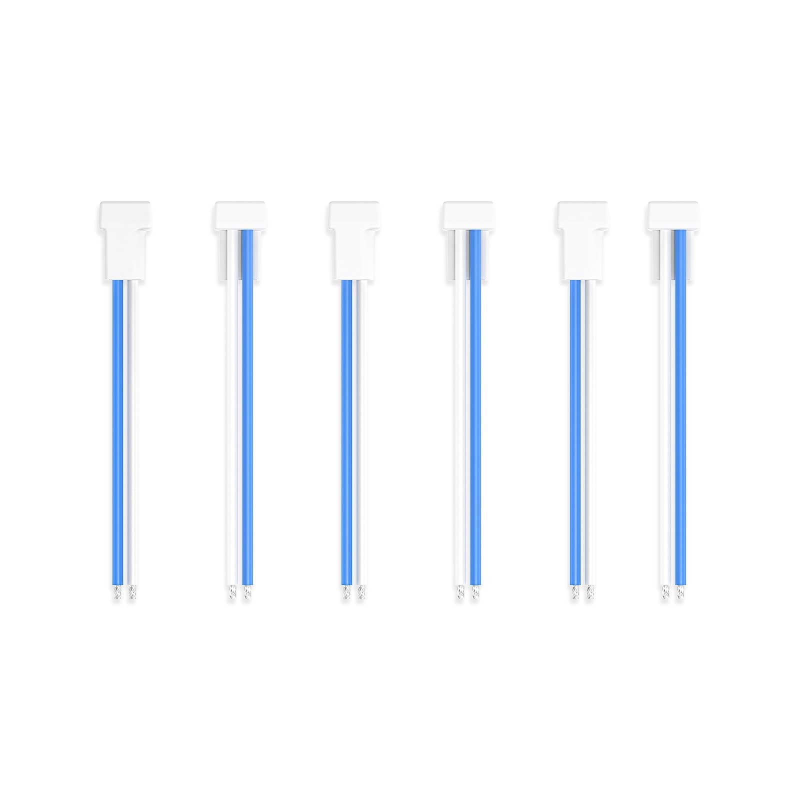 BETAFPV 6pcs BT2.0 U Cable Pigtail with 40mm 22AWG Male Small, Blue 