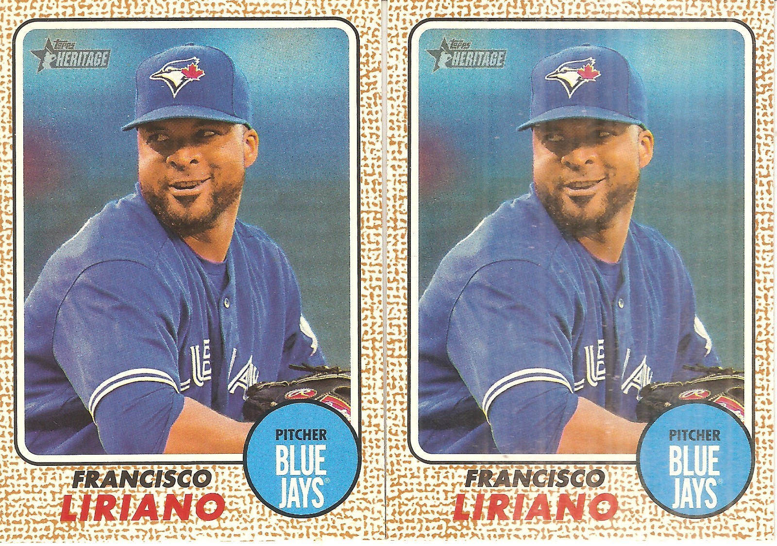 2 CARD 2017 TOPPS HERITAGE FRANCISCO LIRIANO BASEBALL CARD LOT