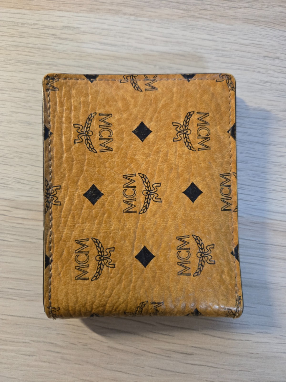 [MCM]Bifold Visetos Wallet with a Navy leather interior - Rare, Good Condition