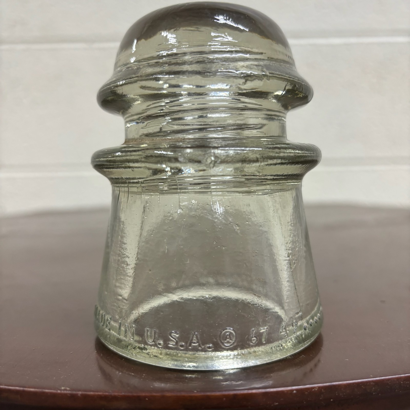 Antique Armstrong No 2 Clear Glass Insulator