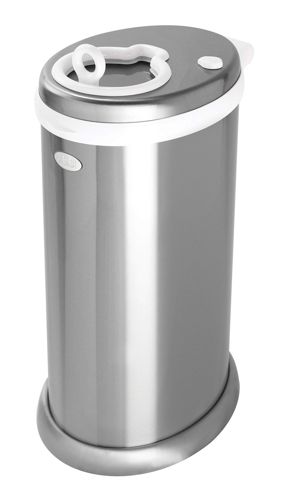 Diaper Pail Steel Odor Locking No Special Bag Required Award Winning Ubbi Chrome