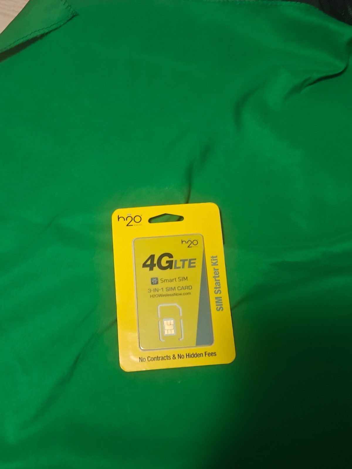 h2o Smart SIM Starter Kit 3-in-1 GSM SIM Card Yellow, Grey, Credit Card Sized