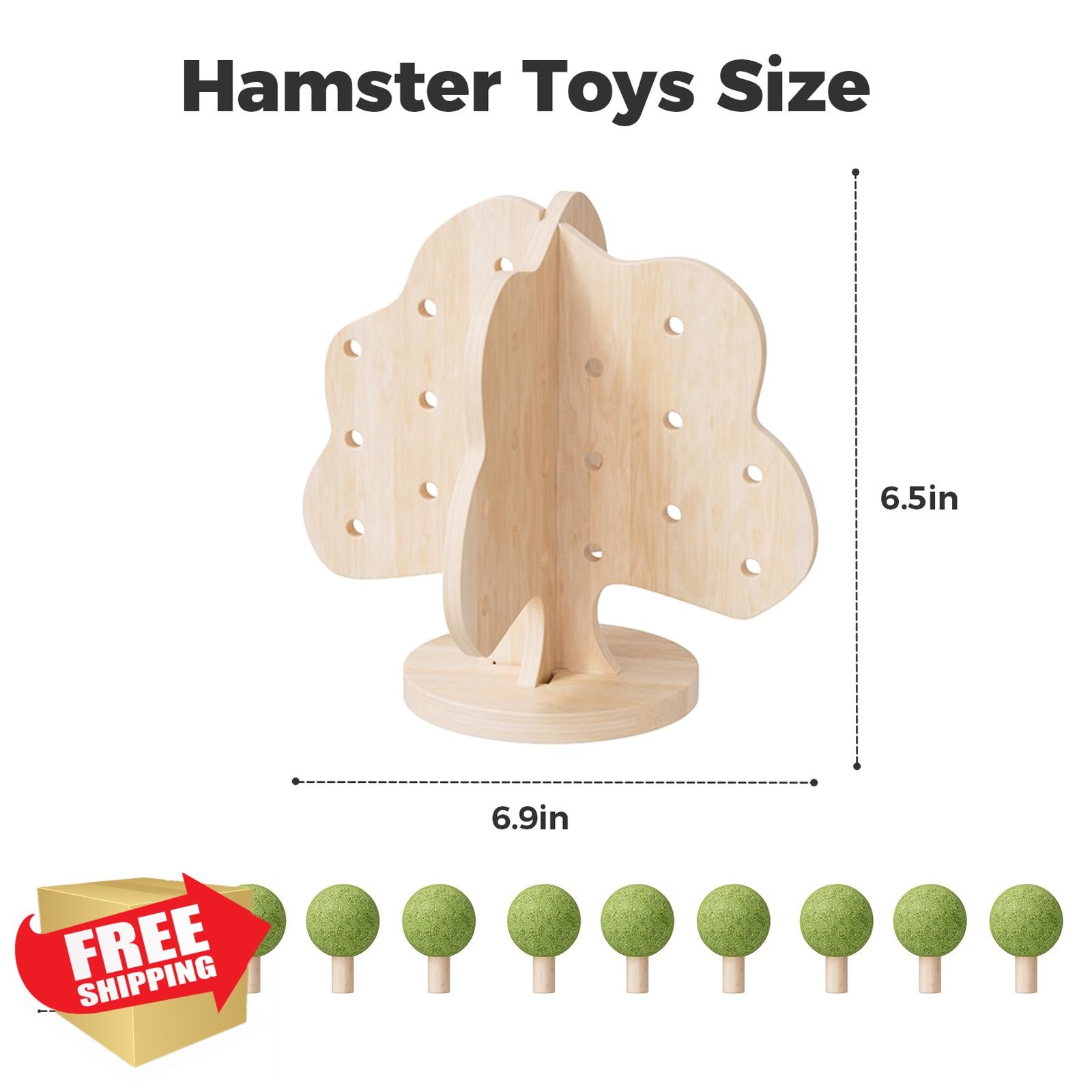 Miniandmoe Hamster Guinea Pig Rabbit Chew Toys - Natural Wood Treats for Smal...