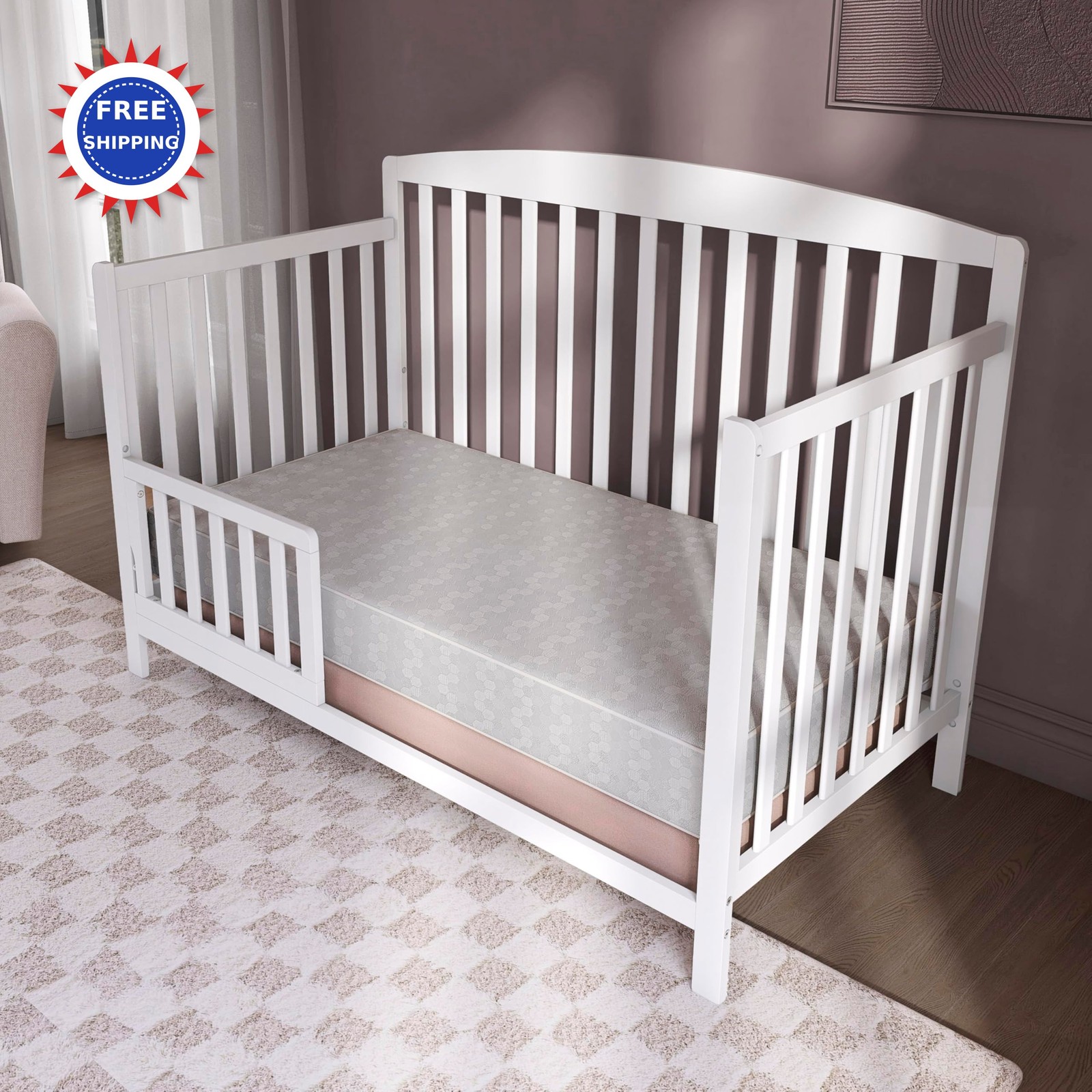 Dream On Me Honeycomb Orthopedic Firm Fiber Standard Baby Crib Mattress Gold