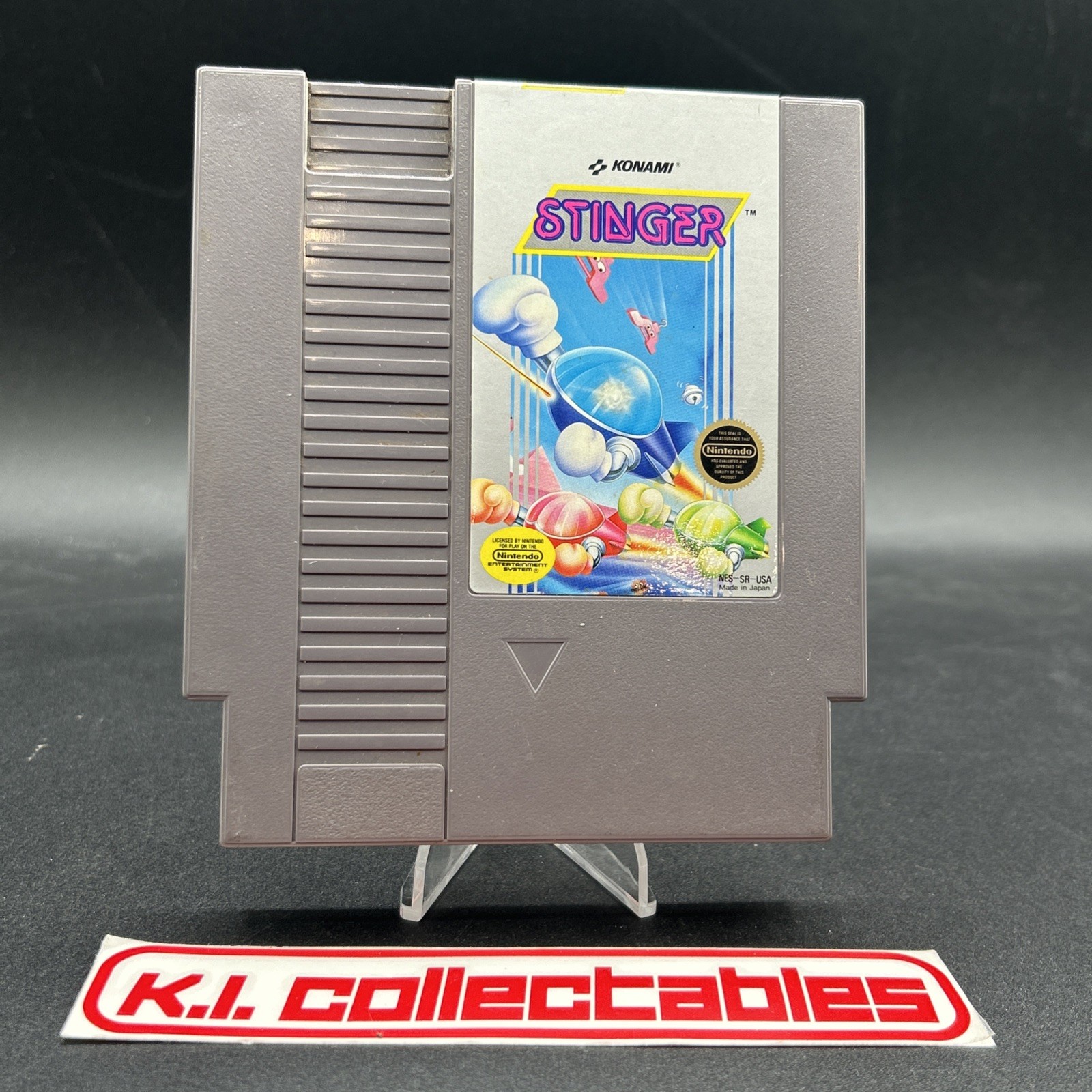 Nintendo NES, 1987 Stinger Konami - 5 screw Authentic Cartridge