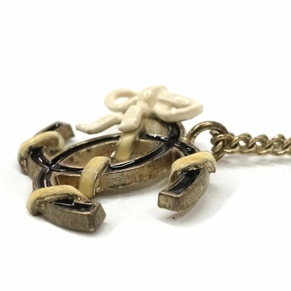 CHANEL Coco Mark Ribbon Necklace