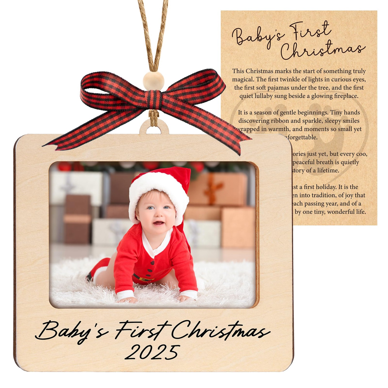Baby's First Christmas Ornament 2025, (Landscape) 