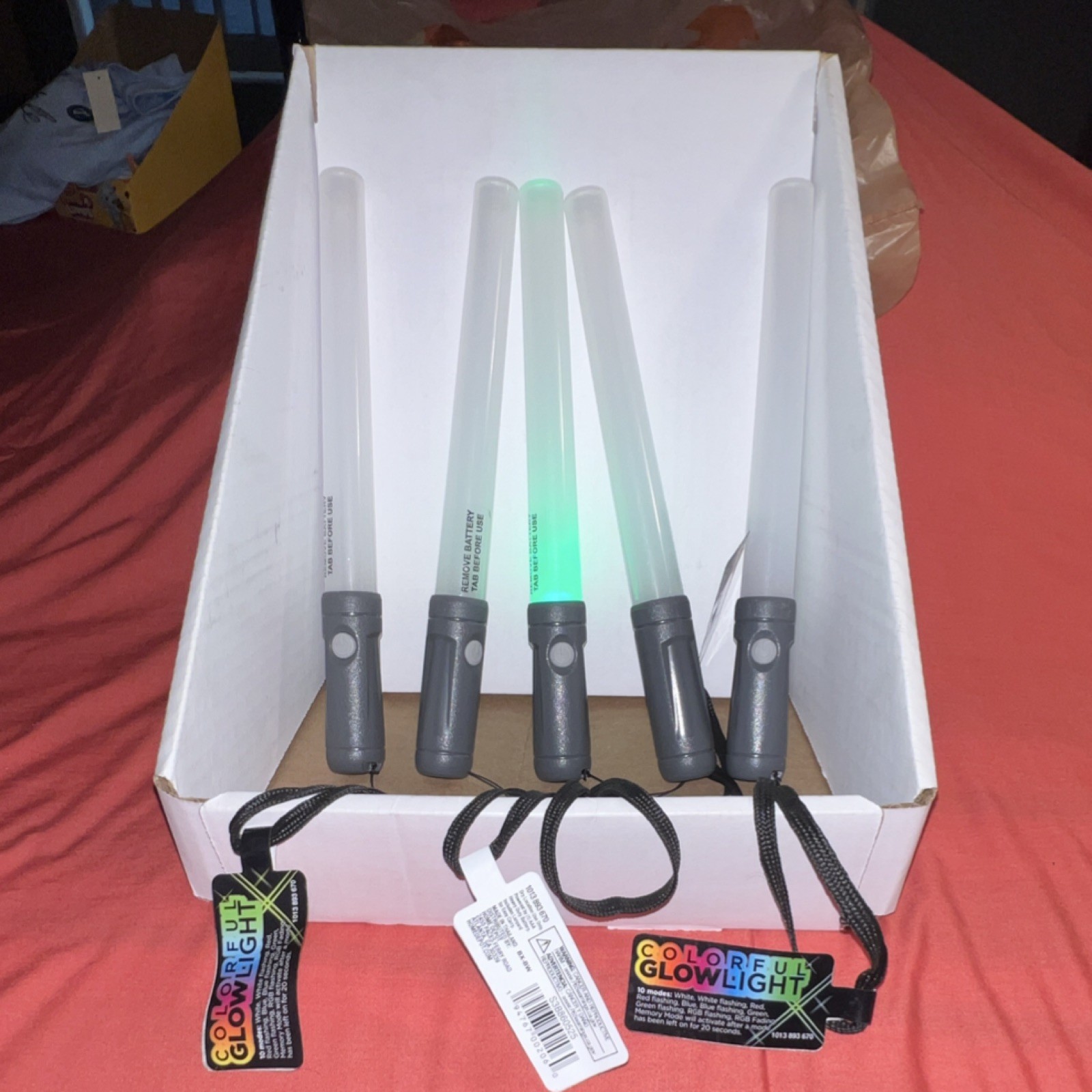 Colorful Glowlight Multicolor LED Glow Sticks 8in BX-BW Assorted 1013 893 670 