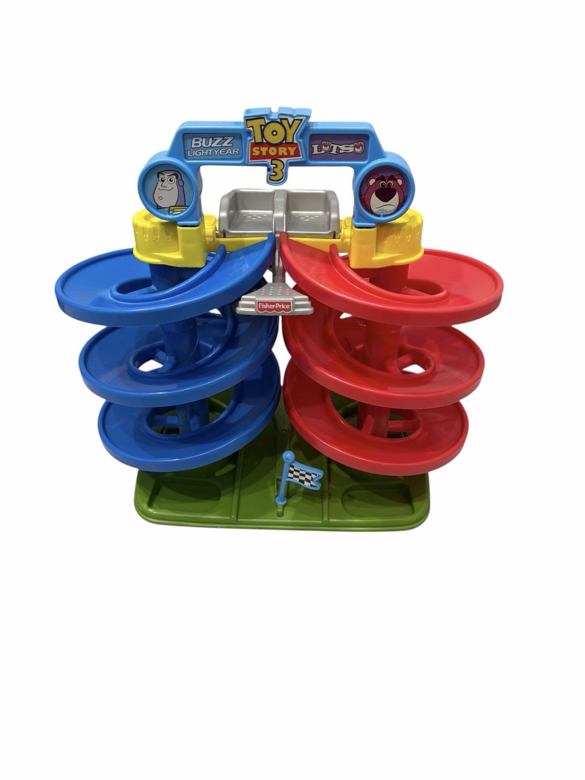 Fisher-Price Toy Story 3 Lotso vs Buzz Lightyear Vintage Spiral Race Track Toy