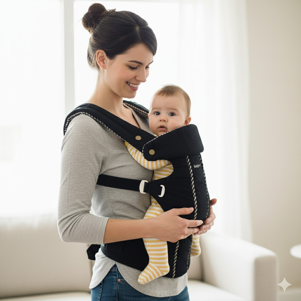 BabyBjorn Original Baby Infant Child Front Back Carrier Classic Black Cotton