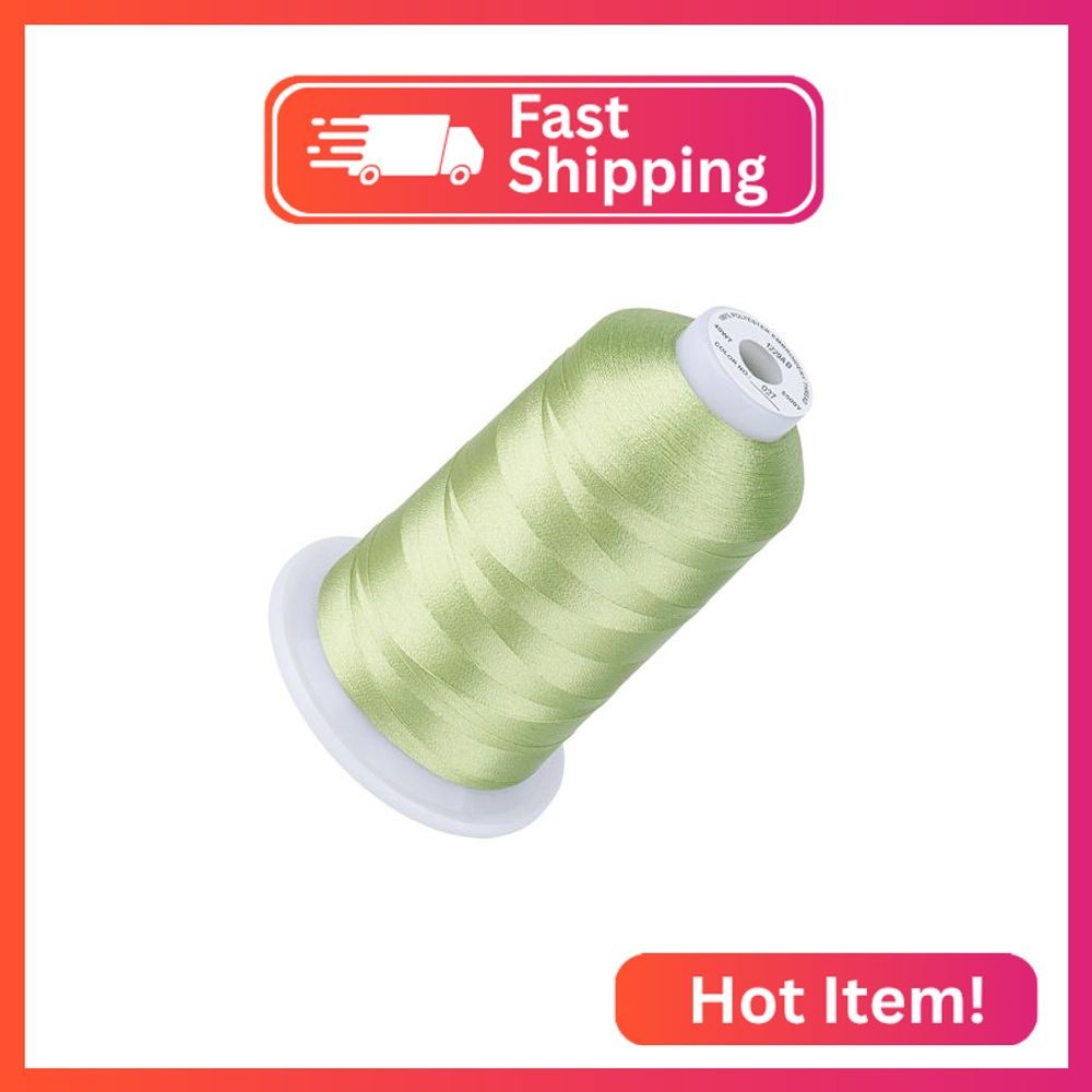 Simthread 5500Yds Embroidery Thread, 5000M High-Yardage 40WT 100% Polyester Thre