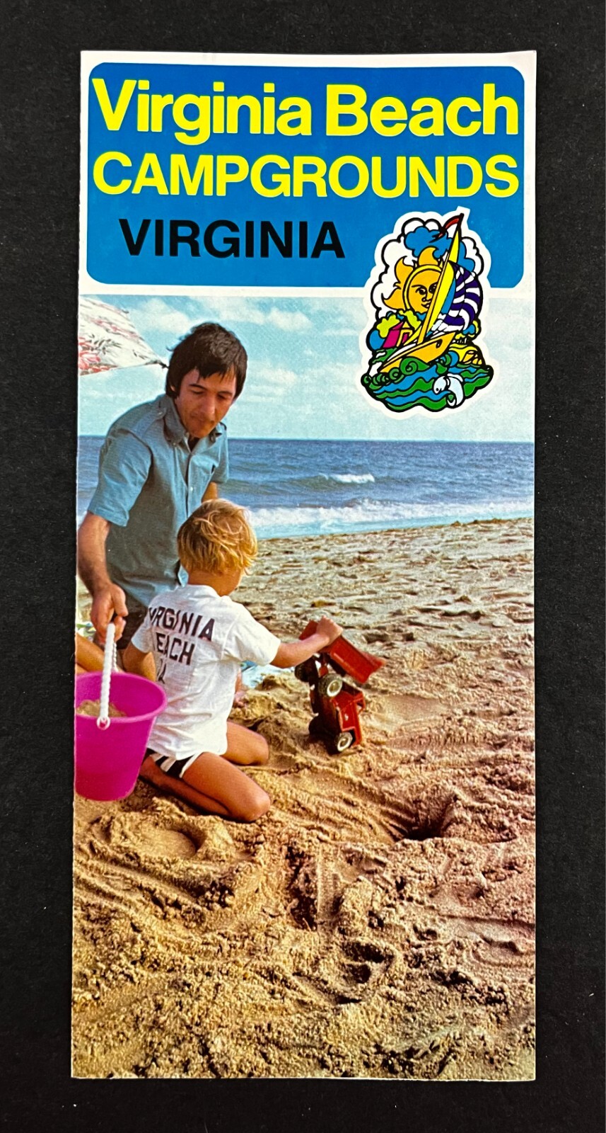 1976 Virginia Beach Campgrounds KOA Indian Cove Trav-L-Park VTG Travel Brochure