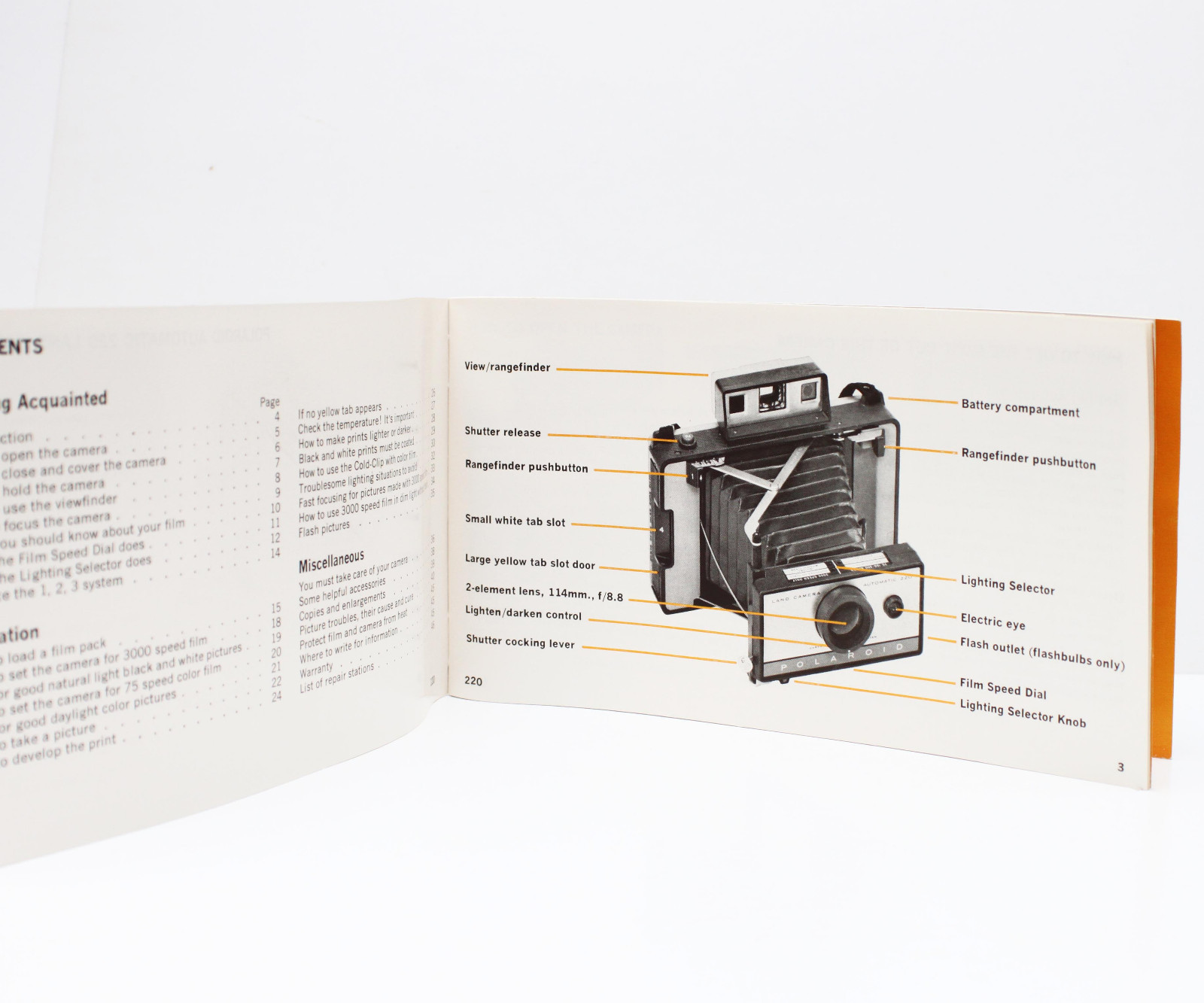 Polaroid 220 Instant Film Land Camera Manual Instructions Guide English