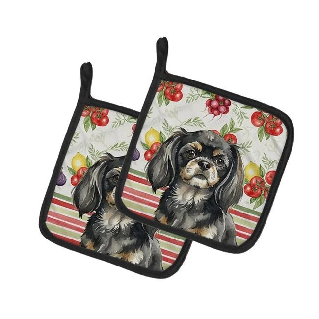 Carolines Treasures WDK8437PTHD Unisex Adult Black & Tan Tibetan Spaniel Vege...
