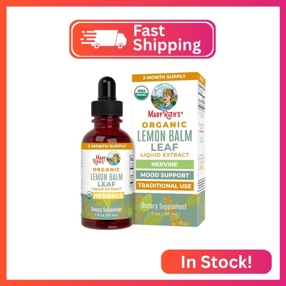 MaryRuth Organics Lemon Balm Leaf Liquid Extract | Mood Support | Relaxation | C