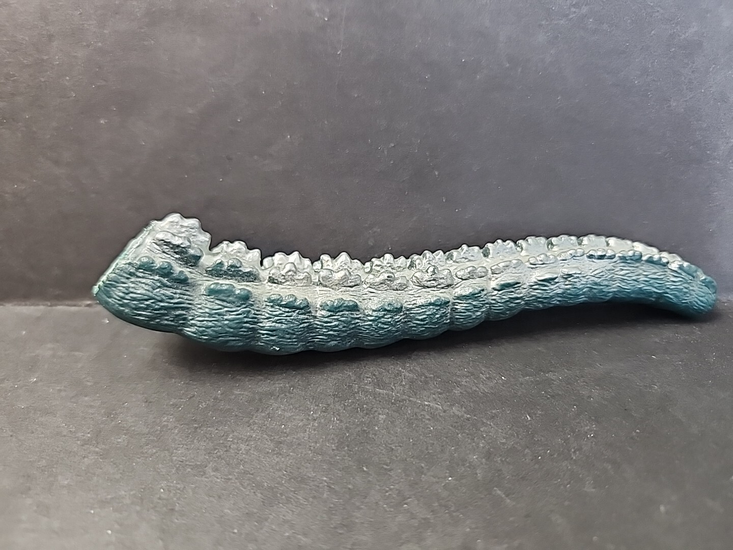 Vintage 80s 70s Godzilla Tail Only Action Figure Silver Green Spikes