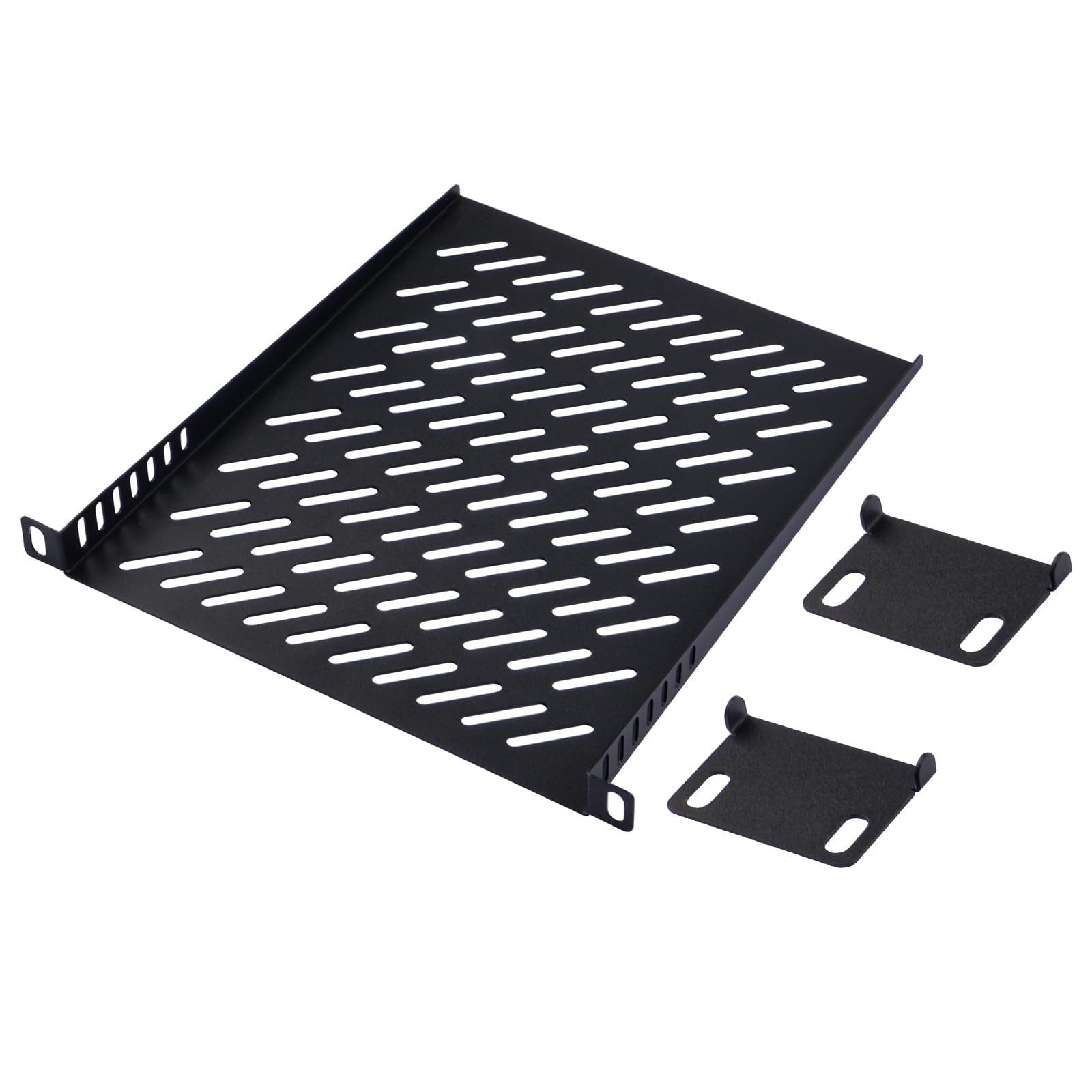 10 Inch 0.5U Server Rack Shelf 10.23 Inch Depth Vented Mount Cantilever Tray