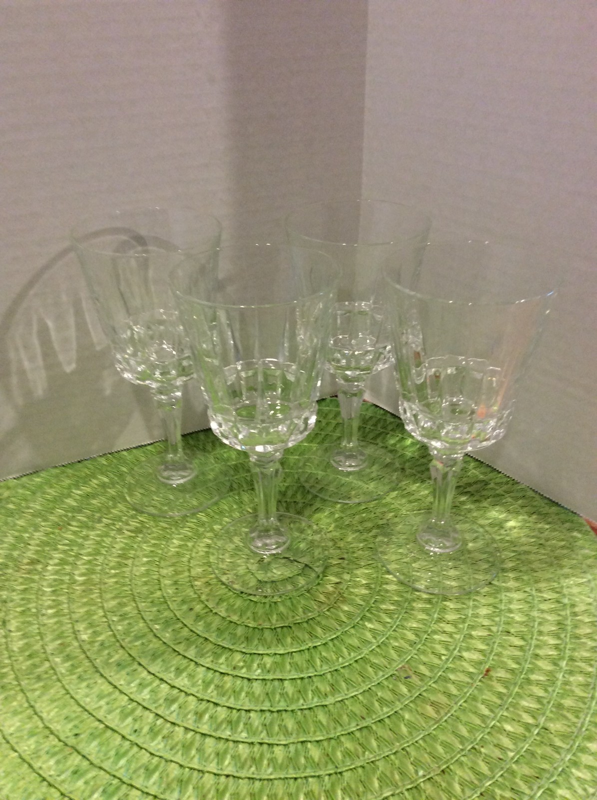 4 Cristal D'Arques Durand Chantelle Crystal 6 1/8” Water/Wine Goblet(s)
