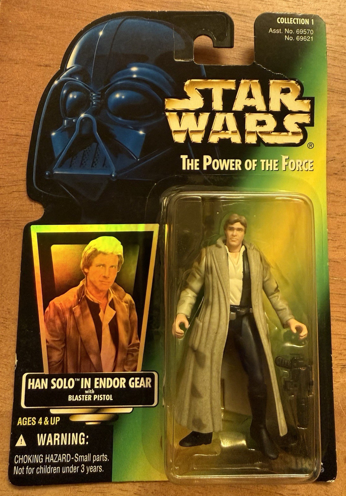 Vintage 1996 Star Wars POTF Han Solo Endor Gear Action Figure NOS