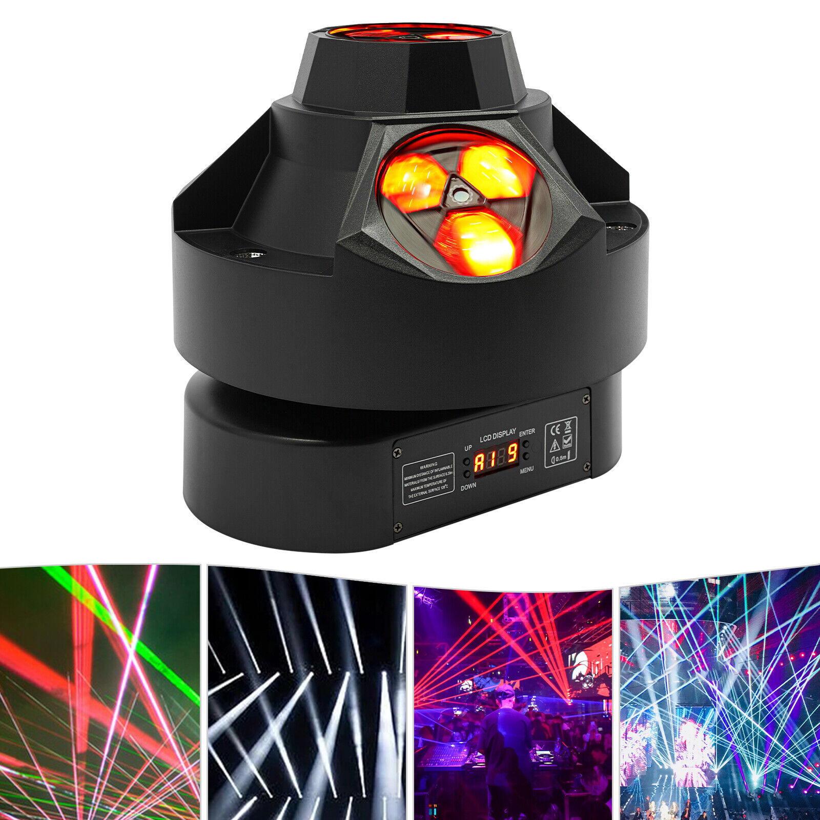 LED 4- In-1 Stage Light Freestanding Party Stage Lighting Effects Lamp RGBW 200W